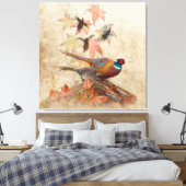 Poster van fazant tapestry canvas afdruk (Insitu (Slaapkamer))