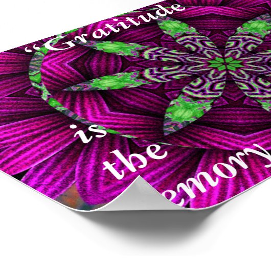 Poster van Floral Kaleidoscopic Mandala (Hoek)