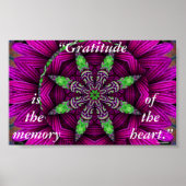 Poster van Floral Kaleidoscopic Mandala (Voorkant)