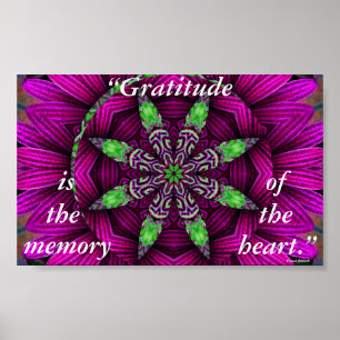 Poster van Floral Kaleidoscopic Mandala