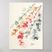 Poster van Floral Waterfall Premium Canvas (5x7) (Voorkant)