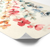 Poster van Floral Waterfall Premium Canvas (5x7) (Hoek)