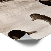 Poster van Flying Duck Mallard in Sepia (Hoek)