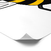 POSTER van Football met rode bloedvaten voor het w (Hoek)