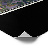 Poster van Galveston Island Texas Satellite Map (Hoek)