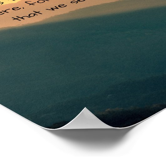 Poster van gebergte met Inspirerend poëzie (Hoek)