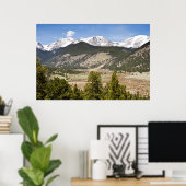 Poster van gebergte Uitzicht (Thuiskantoor)