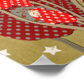 Poster van gebilde pekock en ponies Gold Stars (Hoek)