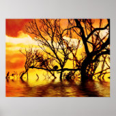 poster van geblindeerd silhouet (Voorkant)