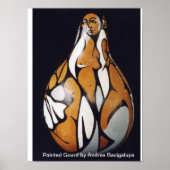 Poster van gekleurd gourd (Voorkant)