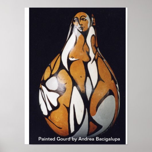 Poster van gekleurd gourd (Voorkant)
