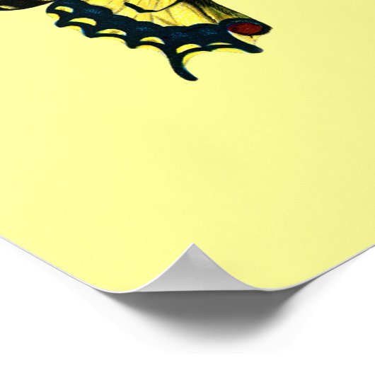 Poster van gele vlinder (Hoek)