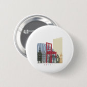 Poster van Genève skyline Ronde Button 5,7 Cm (Voorkant /achterkant)