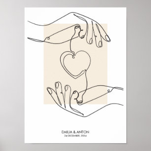 Poster van gepersonaliseerd paar