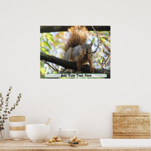 Poster van gepersonaliseerde Humor van de Cute Squ (Keuken)