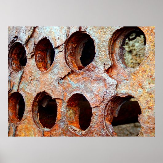 Poster van geroosterd geperforeerd metaal (Voorkant)