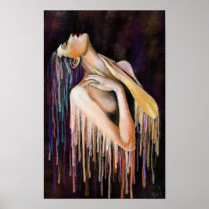 Poster van gesmolten vrouwen - Kunst schilderen