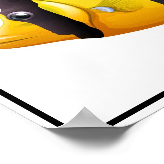 Poster van gestripte vis (Hoek)