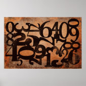 Poster van  getallen of ontkoppelpapier (Voorkant)