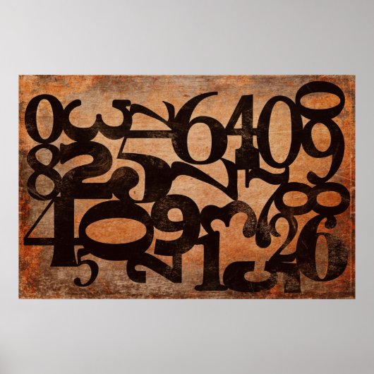 Poster van  getallen of ontkoppelpapier (Voorkant)