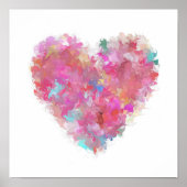 Poster van geverfd hart (Voorkant)