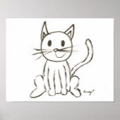 Poster van geverfd Kat (Voorkant)