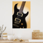Poster van gitaar Afbeelding (Keuken)