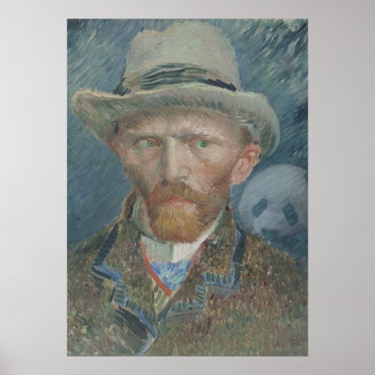 Poster: Van Gogh Self Portret met Giant Panda Poster (Voorkant)