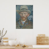 Poster: Van Gogh Self Portret met Giant Panda Poster (Keuken)