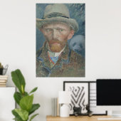 Poster: Van Gogh Self Portret met Giant Panda Poster (Thuiskantoor)