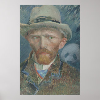 Poster: Van Gogh Self Portret met Giant Panda Poster