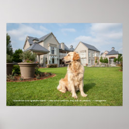 Poster van Golden Retriever met Citaat