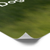 Poster van Golden Retriever met Citaat (Hoek)