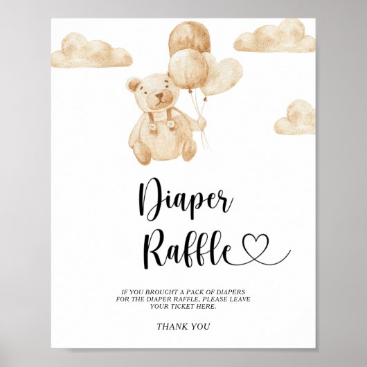 Poster van gouden Beer (Voorkant)