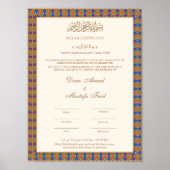 Poster van goudnikahnama (Voorkant)