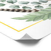 Poster van goudolifant Baby shower (Hoek)