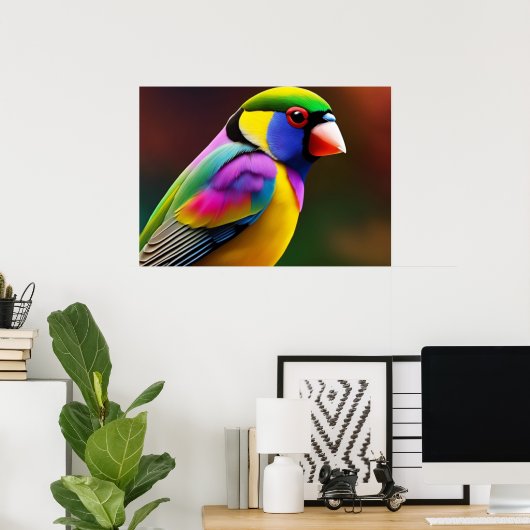 Poster van Gouldian Finch (Thuiskantoor)