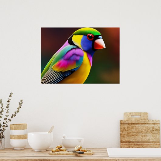 Poster van Gouldian Finch (Keuken)