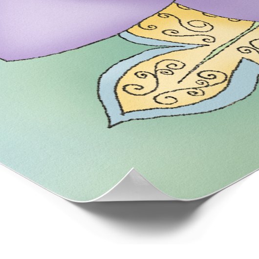 Poster van groene boskonijn (Hoek)