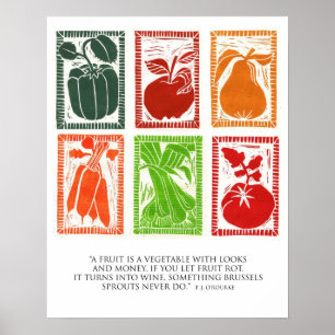 Poster van groenten en fruit