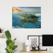 Poster van Groggy Island (Thuiskantoor)