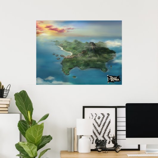 Poster van Groggy Island (Thuiskantoor)