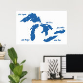 Poster van Grote Meren (Thuiskantoor)