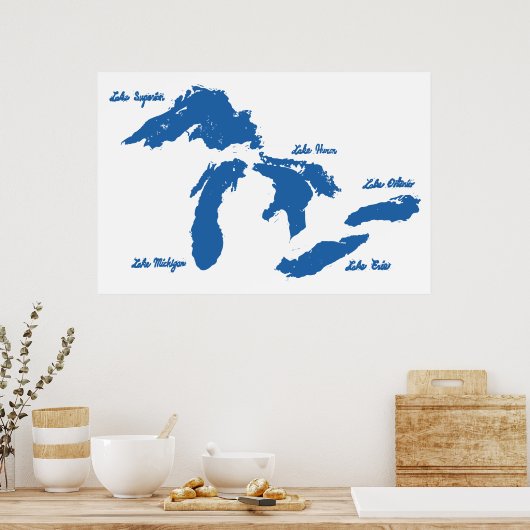 Poster van Grote Meren (Keuken)