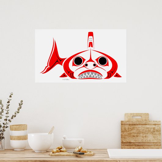 Poster van haaien (Keuken)