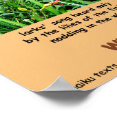 Poster van Haiku-seizoenen (perzikachtergrond) (Hoek)