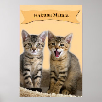 Poster van Hakuna Matata kitten