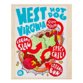 Poster van Hawk Krall, groot West Virginia Hot Dog (Voorkant)