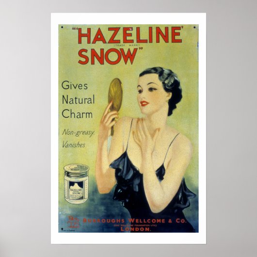 Poster van hazeline-sneeuwpop (Voorkant)