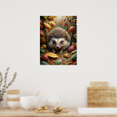Poster van herfstdieren (Keuken)